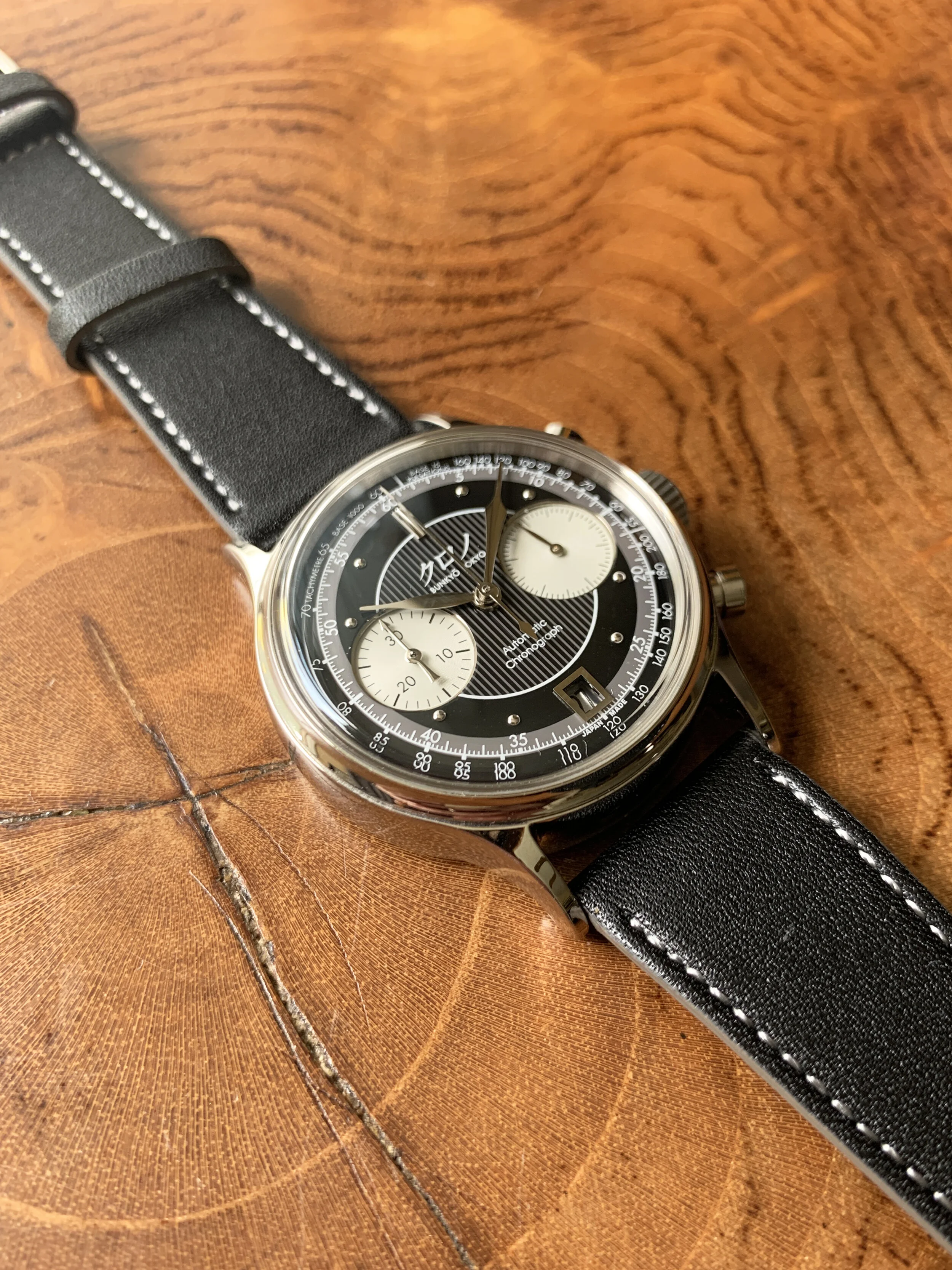 2020 Kurono Chronograph 1 Black Reverse Panda Dial — Shiny Happy